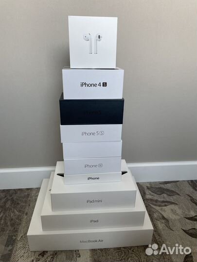 Коробки iPhone, iPad, MacBook