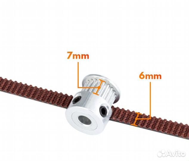 Замкнутый зубчатый ремень 610-2GT-6 мм (износосто