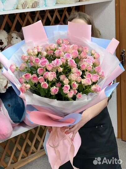 Цветы розы букет