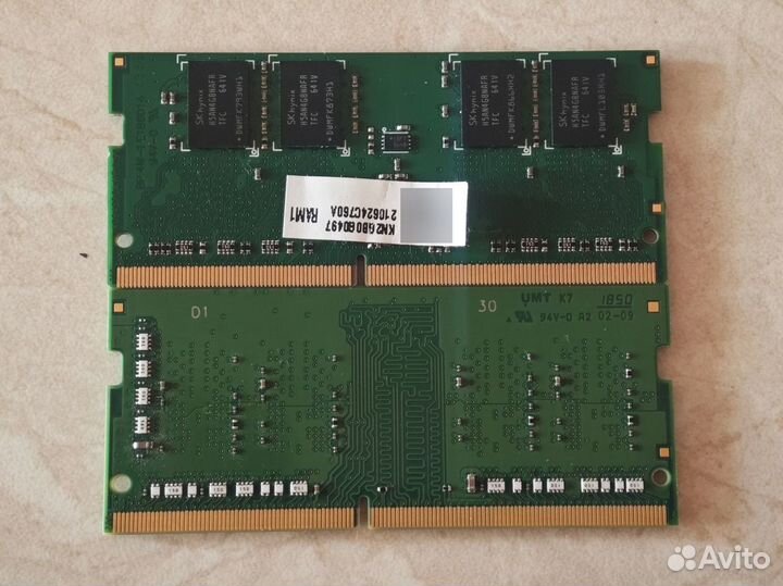 Оперативная память DDR4 8gb(4+4) sodimm