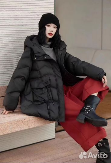 Куртка пуховик на гусином пуху Оверсайз