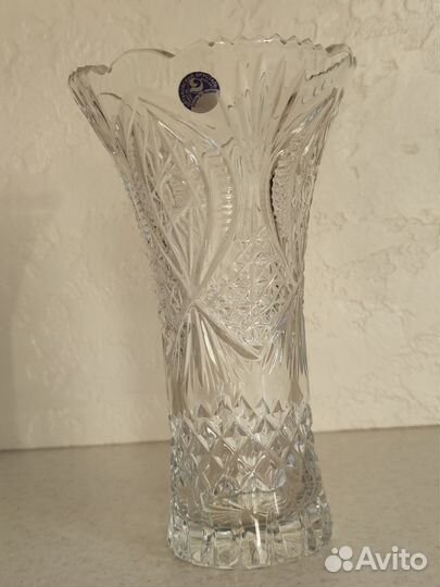 Ваза из хрусталя, хрустальная Дятьковский хрусталь