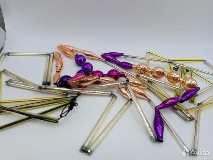 Стеклярус СССР елочное украшение винтаж коллекция