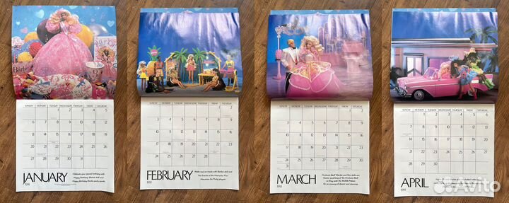 Календарь перекидной Barbie Барби 1991-1992 гг