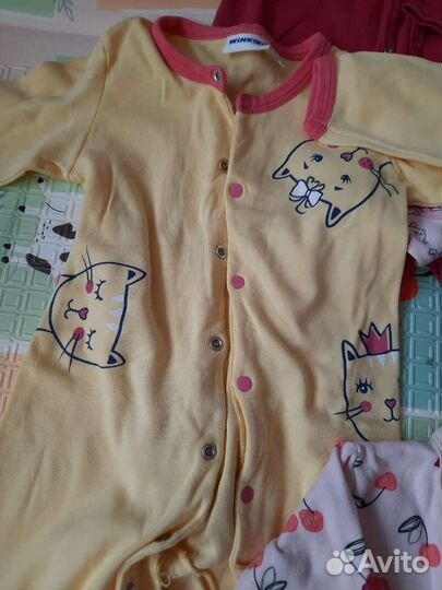 Комбинезоны слипы для девочки 68-74