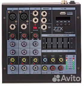 Микшерный пульт Bluet, MP3, ZTX audio Compact 2.1