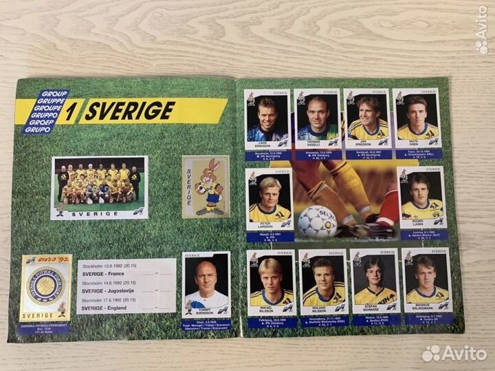 Альбом заполненный Panini Euro 92