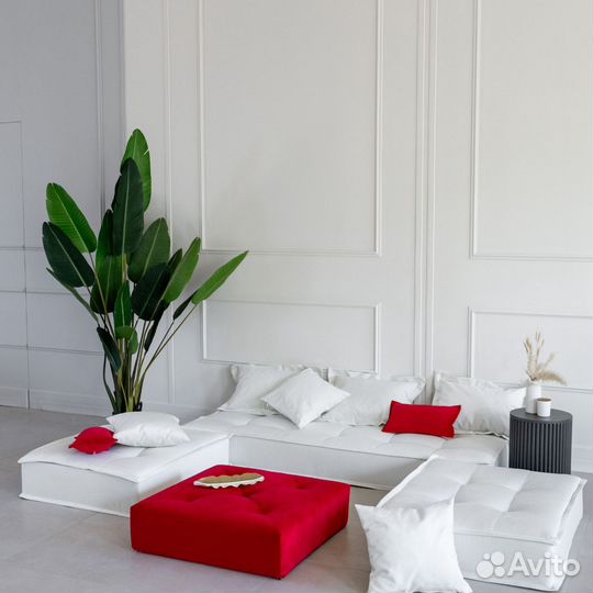 Бескаркасный диван, низкий, для балкона, на террас