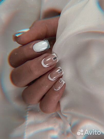 Маникюр наращивание ногтей