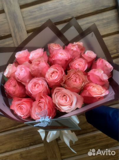 Пионы,пионовидная кустовая роза