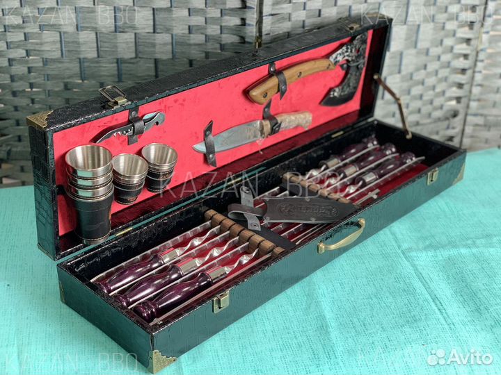 Шампура в чемодане на подарок