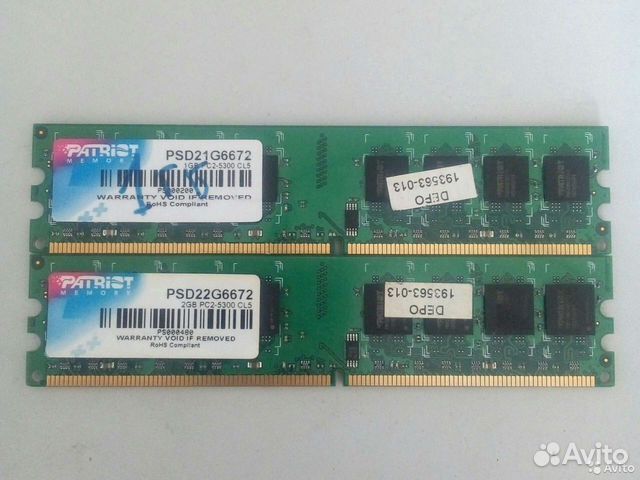 Оперативная память ddr2 patriot PC2-5300 CL5
