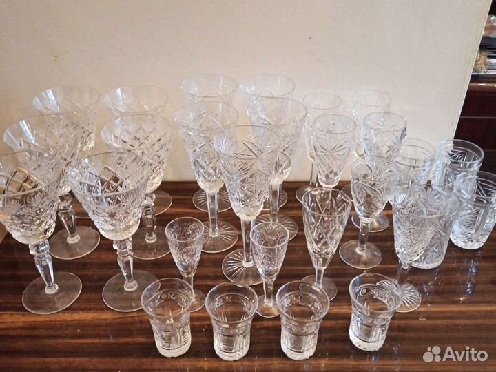Бокалы стекло фужеры рюмки СССР