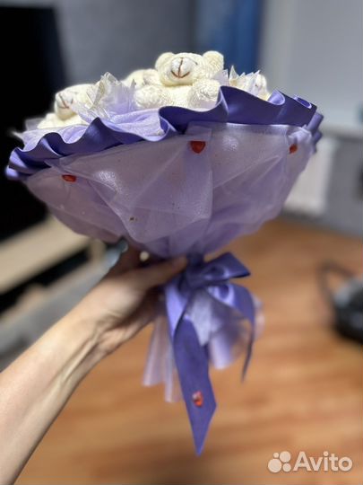 Букет с мишками игрушками