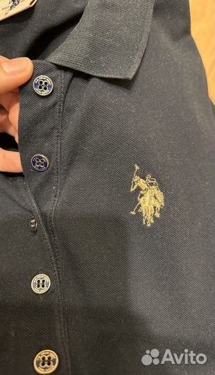 Футболка поло us polo assn женская темно-синий M