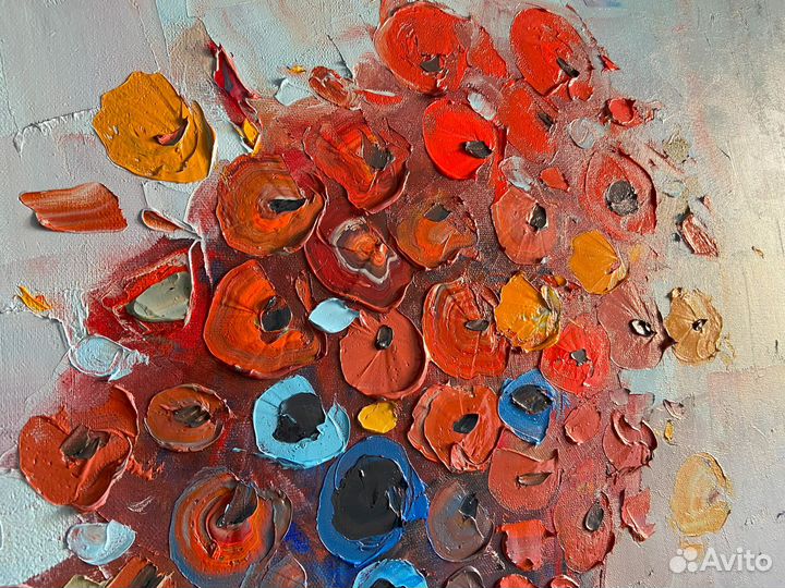 Большая картина маслом на холсте