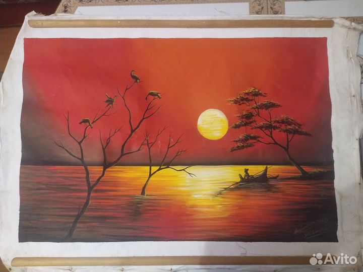 Картина со Шри Ланки на холсте 70 х 45 см