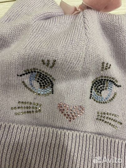 Шапка для девочки демисезонная 44-46