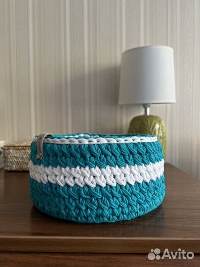 Вязаные корзинки