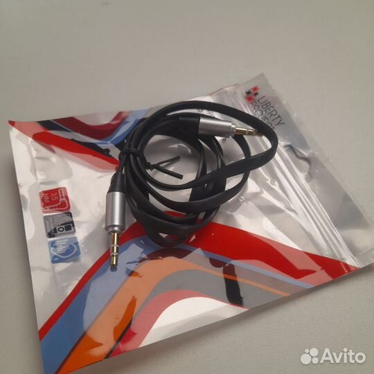 Aux кабель 1 метр, новый. Кабель аукс