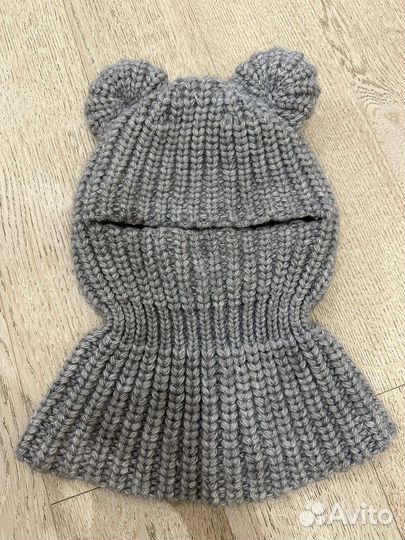 Детская шапка шлем с ушками (мишка)