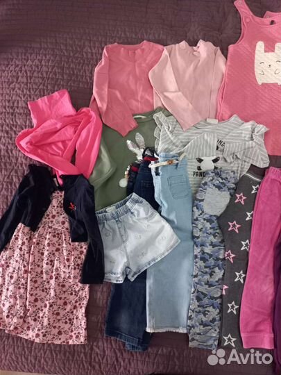 Вещи пакетом на девочку 104 110