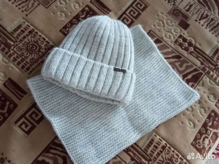 Комплект шапка и снуд женский