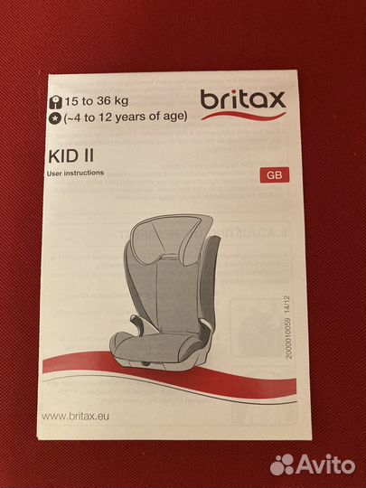 Автокресло britax romer kid 2 15-36 кг
