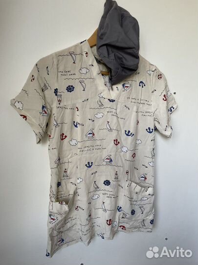 Хирургический костюм женский с шапочкой