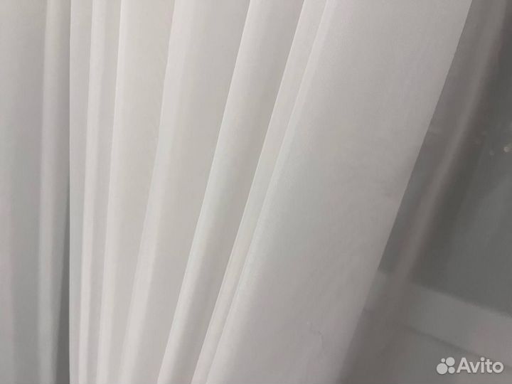 Тюль вуаль белый