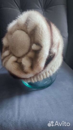 Шапка норковая, берет, 57-58 р