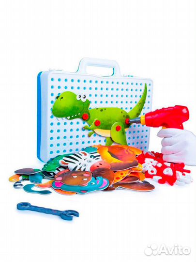 Конструктор с шуруповертом. 3D пазл