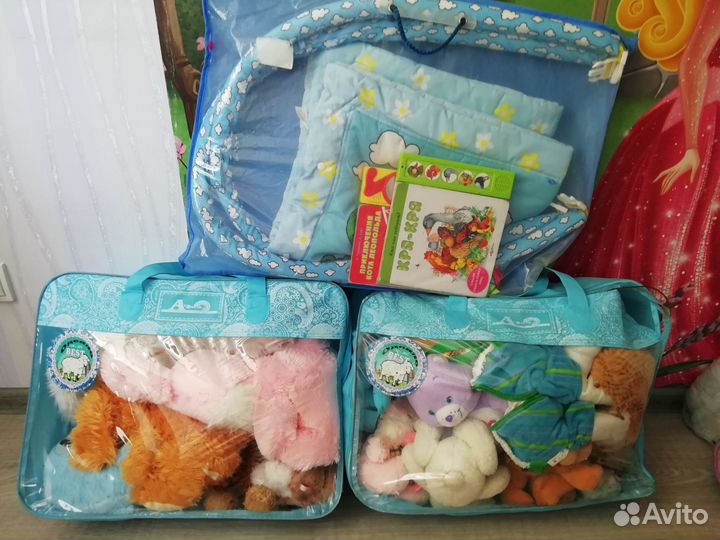 Игровой коврик +книжки звуковые +мягкие игрушки