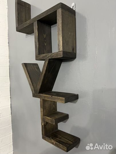 Полка настенная деревянная
