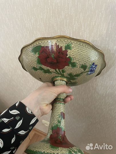 Ваза эмаль клуазоне