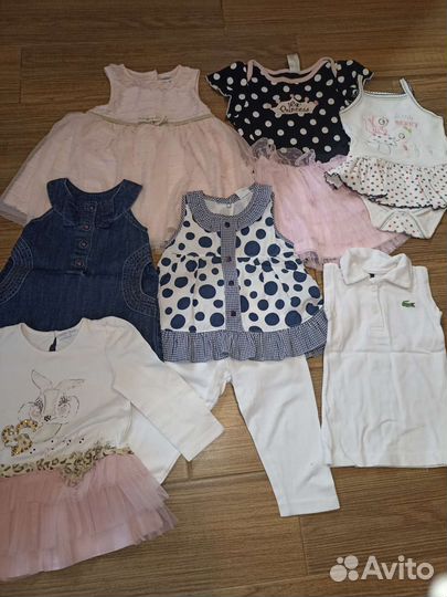 Большой пакет одежды на девочку 0-1,5 года