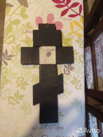 Серебряный крест икона