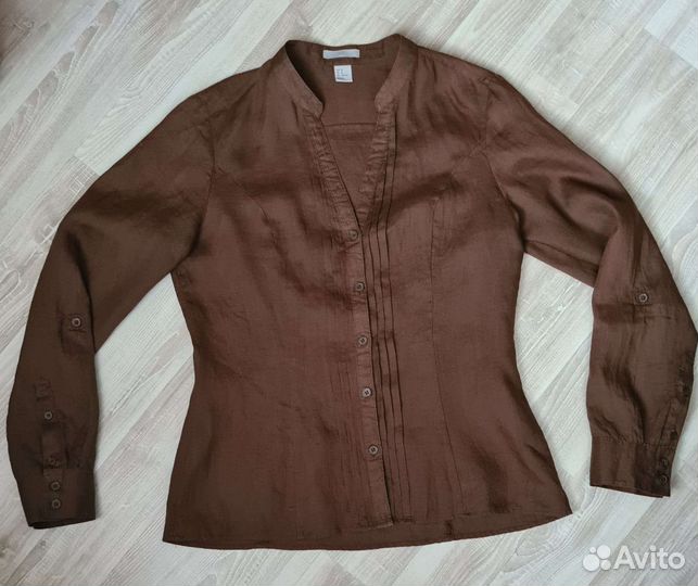 Рубашка блузка H&M, (рами-крапива)