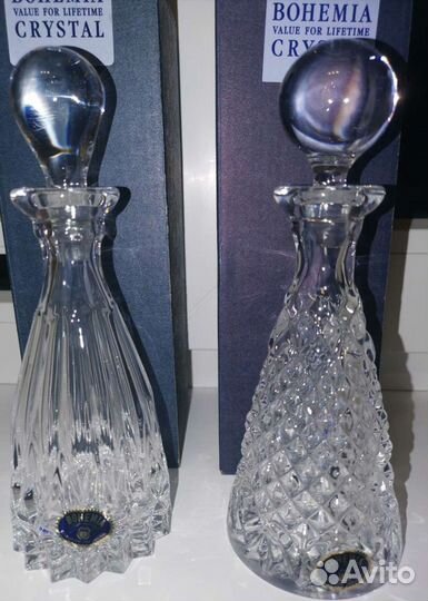 Графины.Богемское стекло (bohemia). Новые