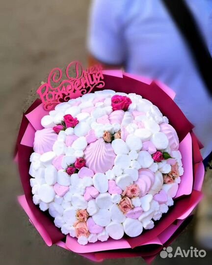 Съедобный букет из зефира