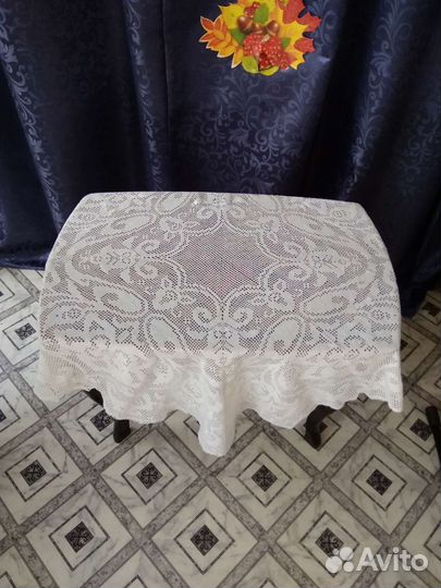 Скатерть круглая вязаная