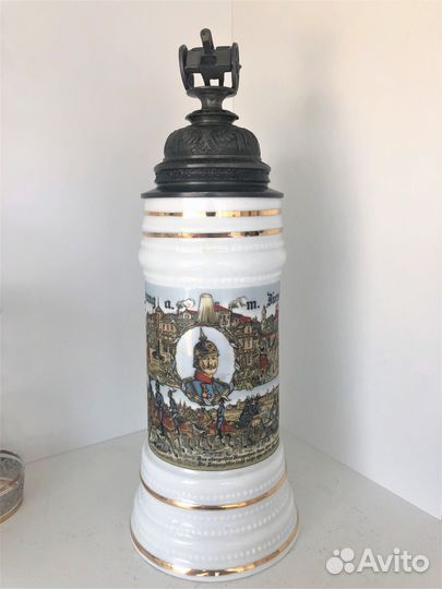 Немецкая полковая кружка,резервиста.0,7 л