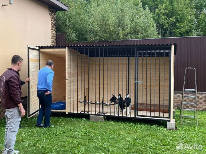 Вольер для собак с установкой
