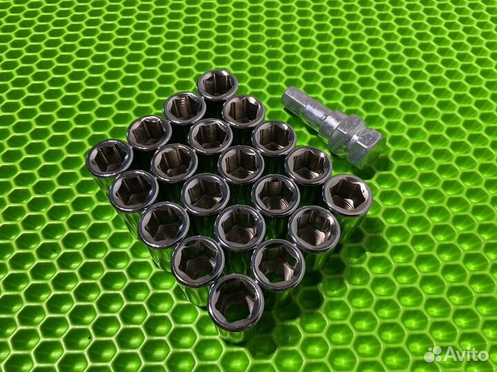 Стальные гайки под внутренний ключ М12х1.5 хром