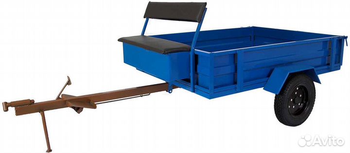 Телега для мотоблока 2-х местная 500кг