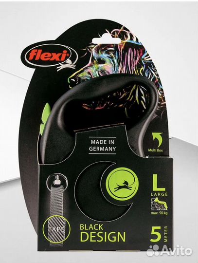 Поводок рулетка flexi 5м до 50 кг