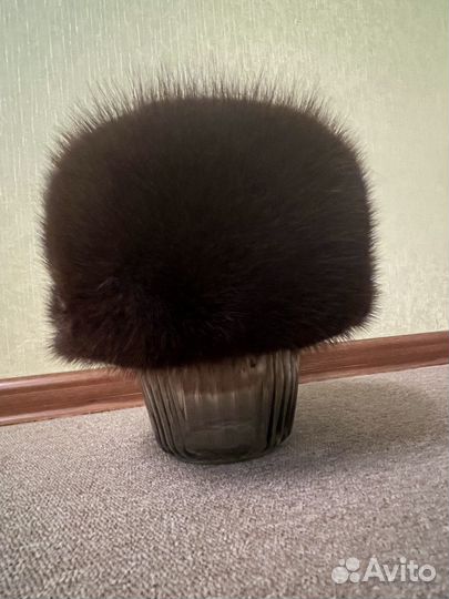 Норковая шапка мужская ушанка 58