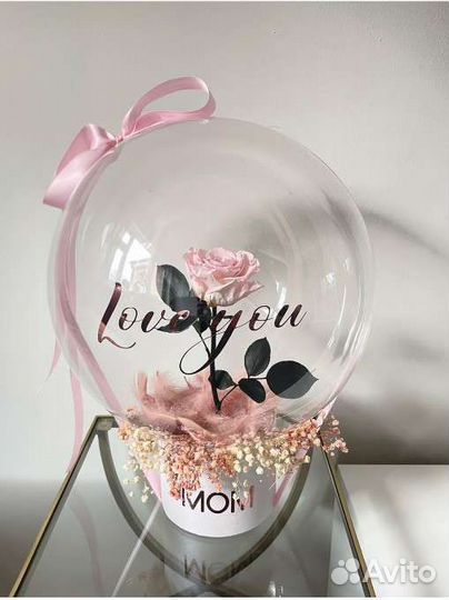 Живые розы, цветы в шаре