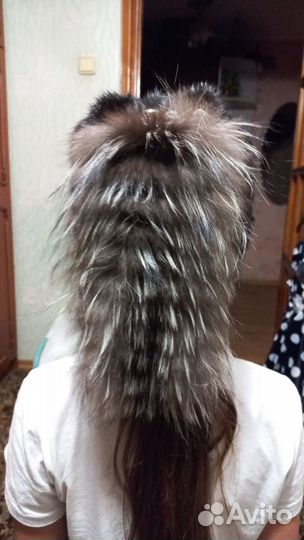 Шапка ушанка норковая женская