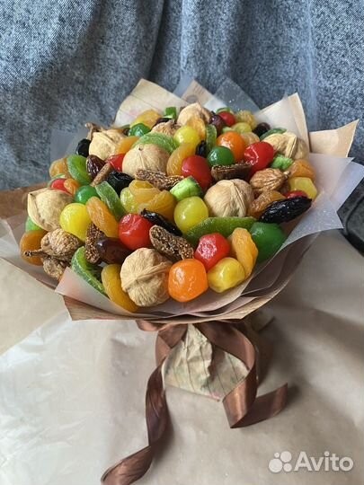 Съедобный сухофруктовый букет из сухофруктов